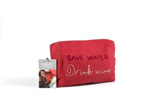 POCHETTE PICCOLA 18X12X5: SAVE WATER DRINK WINE